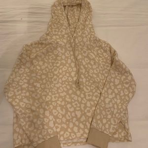 Yellow cheetah print hoodie